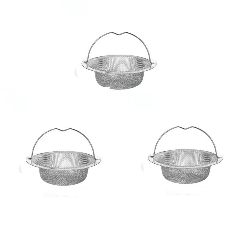1/2/3 Stück Edelstahl Spülbeckenfilter Falle Badewanne Haarfänger Stöpsel Küche Essensreste Maschensieb Metall Bodenablauf & Griff