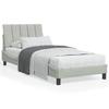 VidaXL Bed with Light Grey Mattress 90x200 Cm Velvet 3208574