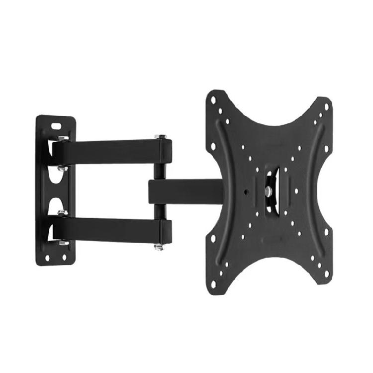 Heavy Duty Steel TV Wall Mount Holder with Adjustable Arm Tilt and Adjust for 26-55inch Flat Panel Displays Black