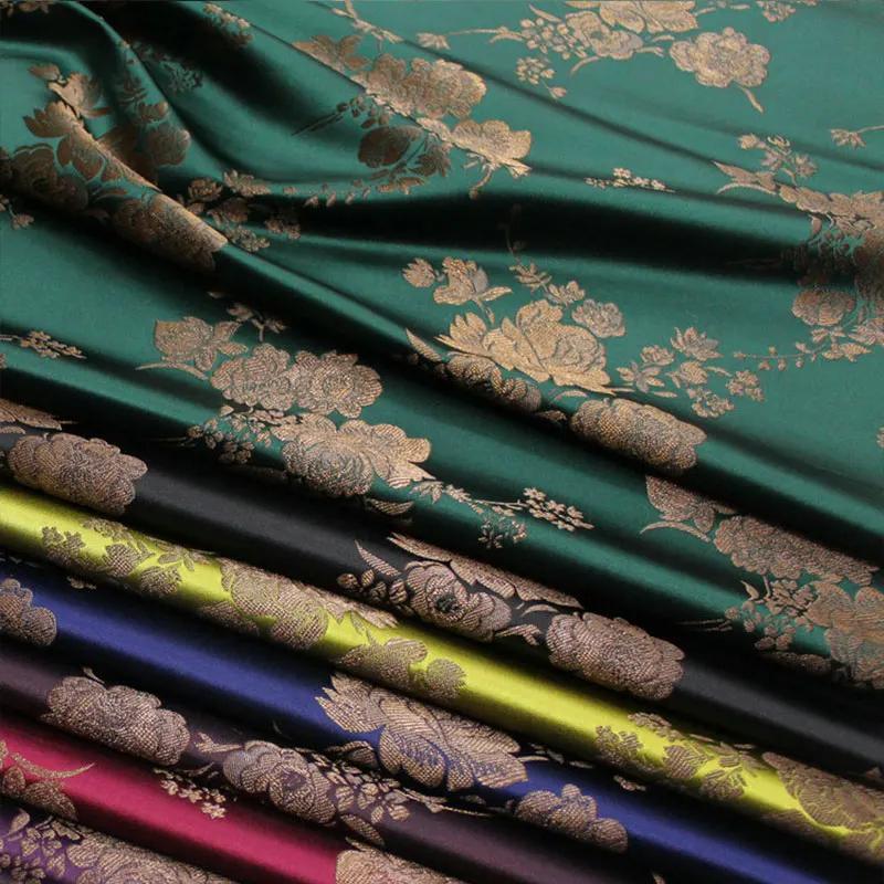 1/2/3/4 Meter Chinese Style Brocade Silk Fabric Satin Jacquard Fabric For Diy Sewing Cheongsam Dress Stage Film Garment Fabric
