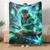 1pc Zoro Blanket, Gift, for Men and Women, Soft Blanket, Good for Sofa Bed Couch Travel, Lightweight Flannel Blanket
