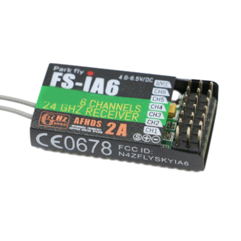 Remote Control Receiver FS-iA6 Receiver 6CH 2.4G Double Antenna for Flysky FS-I6x FSI6 FS-i4 FS-i6s FS-GT2F Transmitters