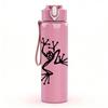 1PC Minimalist Frog Silhouette 750ml Color Plastic Sports Water Bottle Leakproof Flip Straw Lid Suitable for Sports Office Home Use