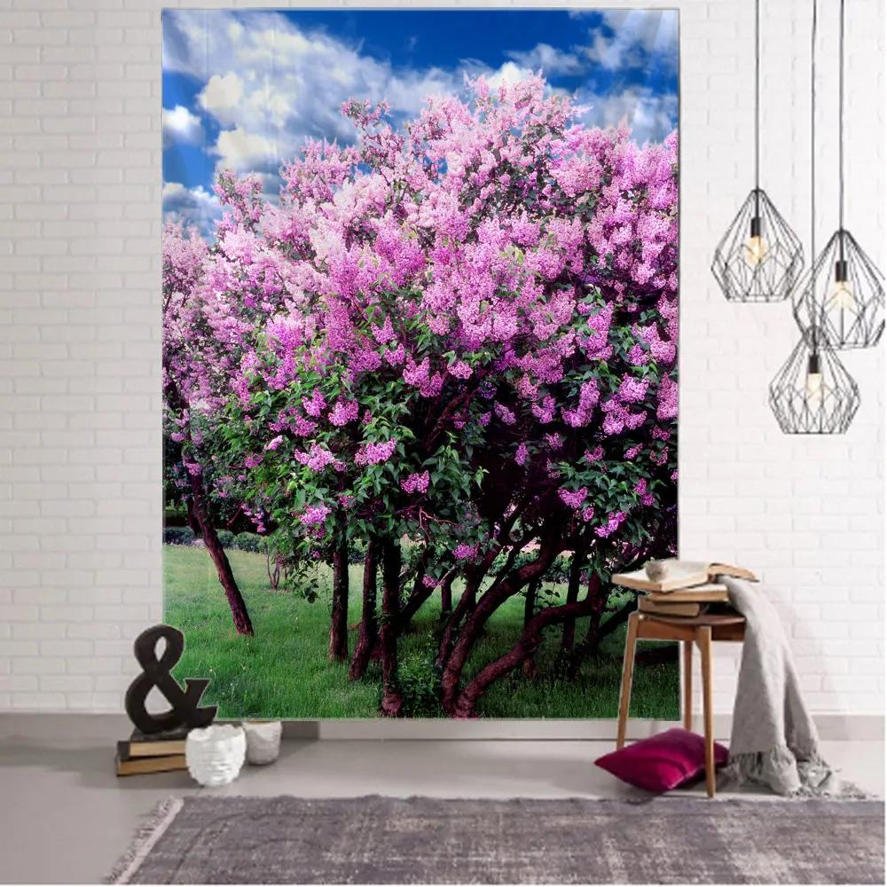 Beautiful Forest Waterfall Tapestry Natural Landscape, Wall Mounted, Background Cloth, Home Living Room Bedroom Wall Decoration