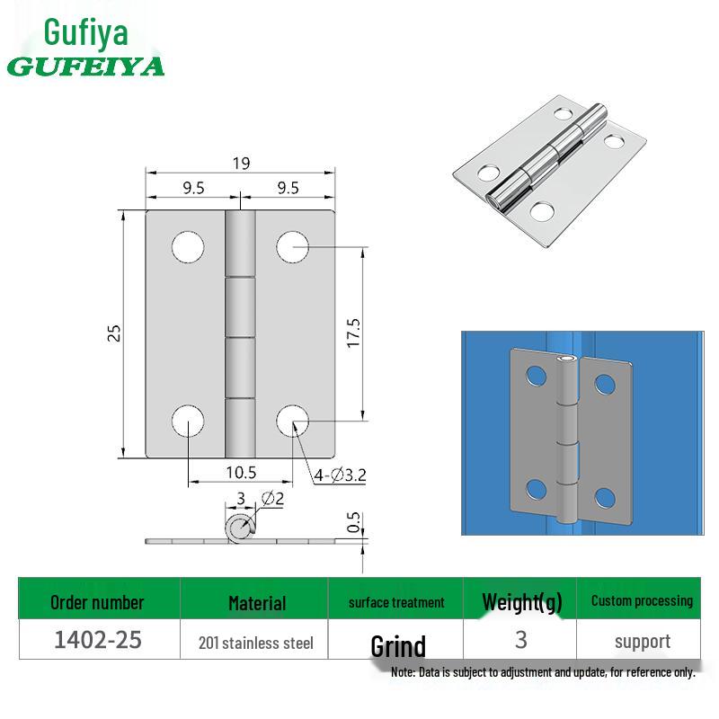 

Stainless Steel 180° Flat-Opening Folding Hinge Set: 1, 2, 3-Inch for House and Cabinet Doors