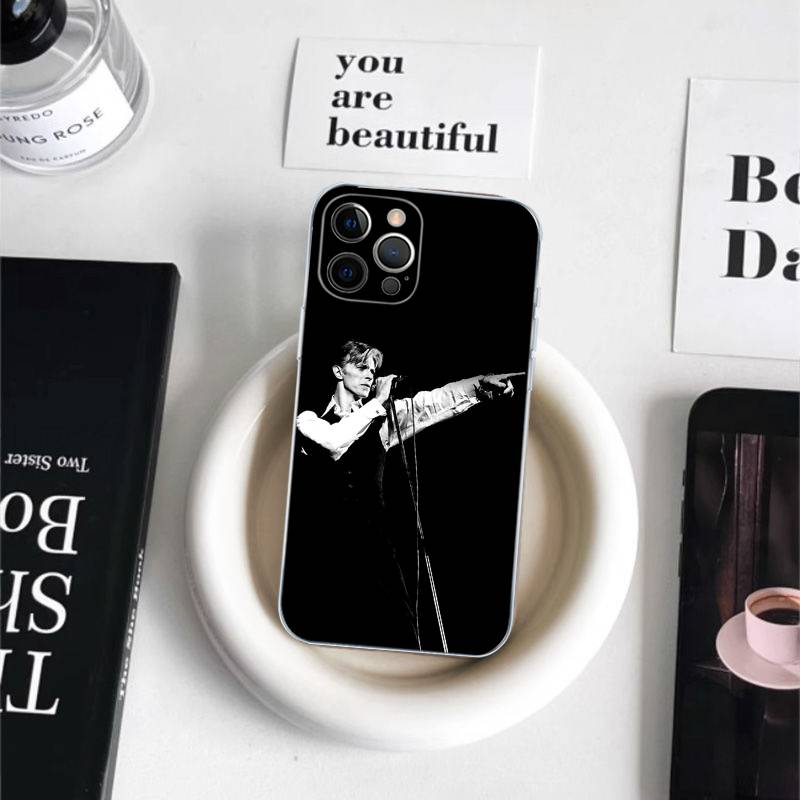 D-David-Singer B-Bowies For iPhone 11 12 13 14 15 16 17 Pro Max Plus 13 Mini Silicone Soft Transparent Back
