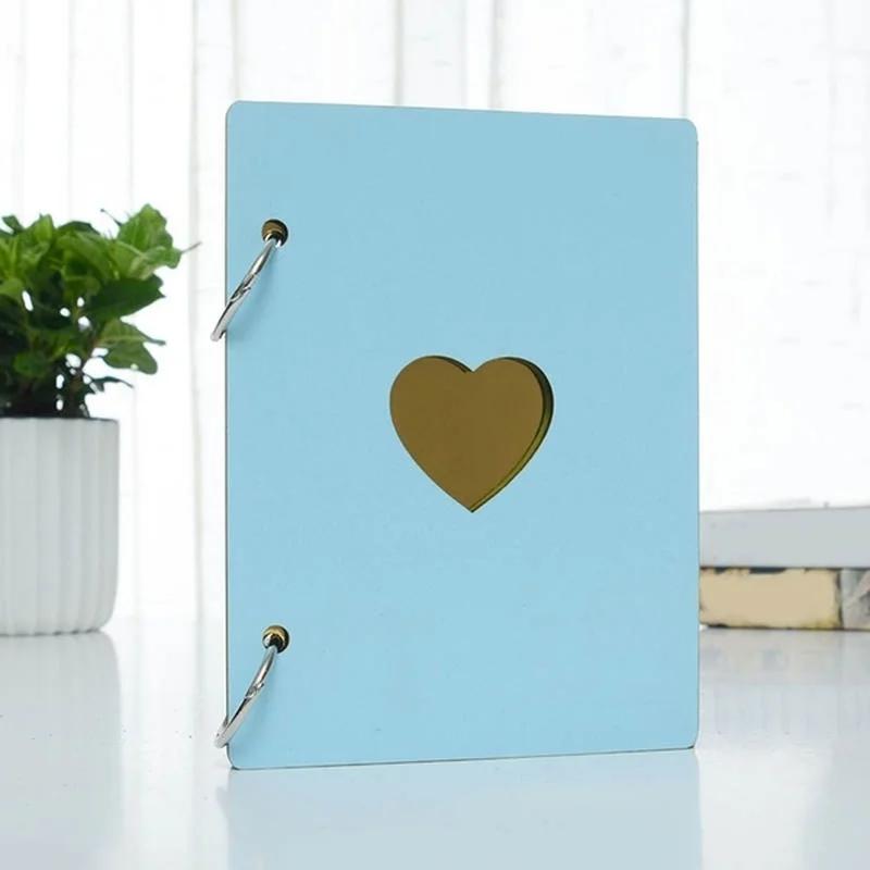 

6-дюймовый деревянный фотоальбом «Сделай сам», Книга памяти, Фотоальбом для скрапбукинга, Книга для записей, Подарок на годовщину, Фотоальбом skyblue