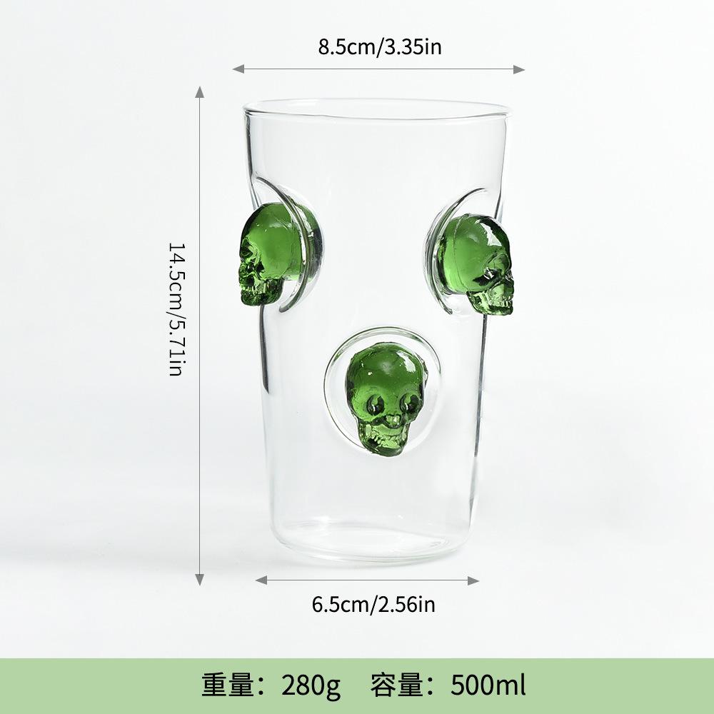 

Stereoscopic Skeleton Embedding Drinkware Glass Espresso Cup Household Coffee Mug Beer Cup Drinking Tea Milk Beverage Cup Gift approximately 500ml