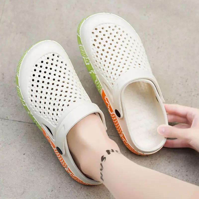 Fashion Shoes Platform Beach Hole Sandals Man Adult Eva Y2k Elegant Summer Sale 2025 Fashion Fun Casual Original Style Slippers for Men