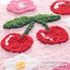 Beige Bathroom Rugs Cute Cherry Bath Mat Coloful Bathroom Accessories, Funny Flower Rug Non Slip Floor Mat, Machine