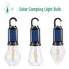 Solar-Powered Tungsten Filament Light Bulb: Emergency, Outdoor, and Camping Lantern with Hook
