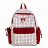 Schoolbag Japanese plaid college style high-value backpack girl campus style light and large-capacity junior and high school student schoolbag