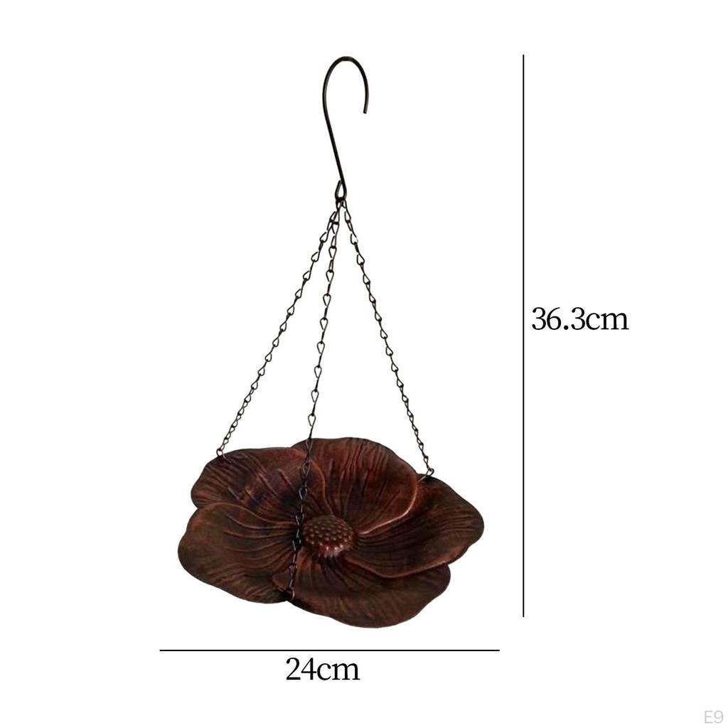 Hängen Vogel Feeder Lebensmittel Container Bad Floral Decor Robust Garten Dekoration Eisen für