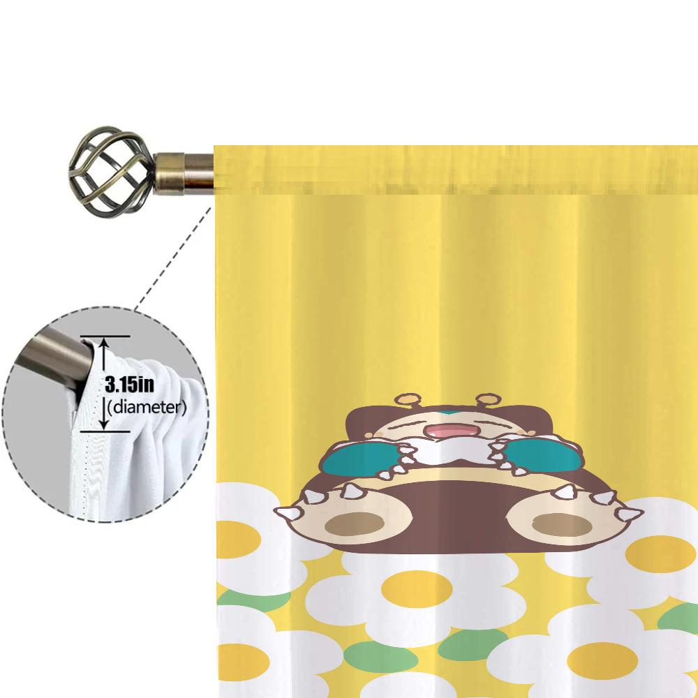 Bedroom Blackout Curtains for Doors Curtains for Living Room 2 Pieces Blackout Curtains Door Curtain P-pokemon-n Partition Shade
