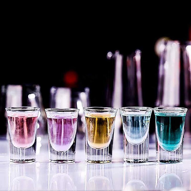 Ağır Tabanlı Shot Bardağı Seti, Viski Shot Bardakları, Likör İçin Mini Cam Bardaklar, Çift Taraflı Likör Bardakları, Tekila Bardakları Sm