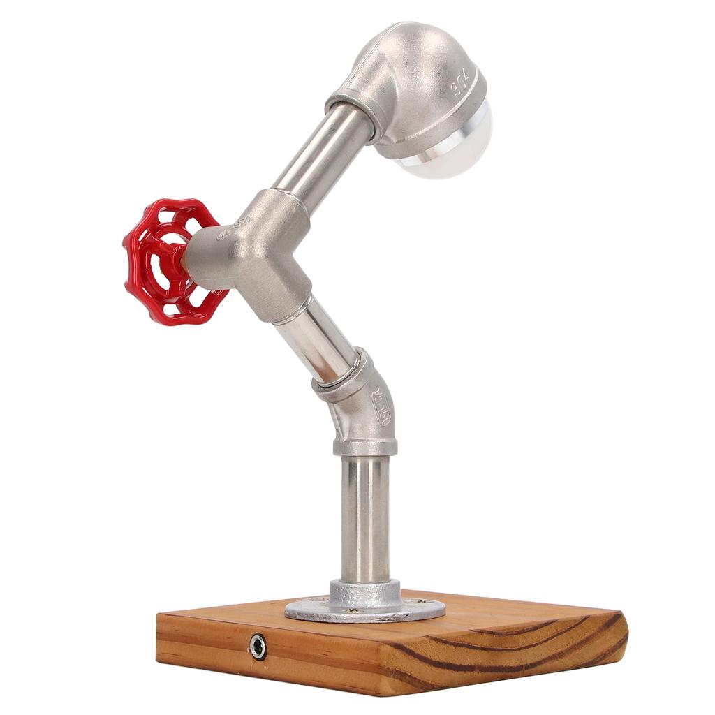 Table Lamp Industrial Design Pipe LED Cool White Light Home Decoration for Bedroom Living Room UK