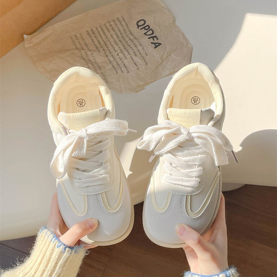 Dopamine board shoes women's spring new versatile shoes girls platform white shoes