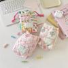 Ins Style Floral Storage Bag Drawstring Drawstring Pocket Soft Cotton Anti Fall Cosmetic Bag Sundry Storage Camera Bag