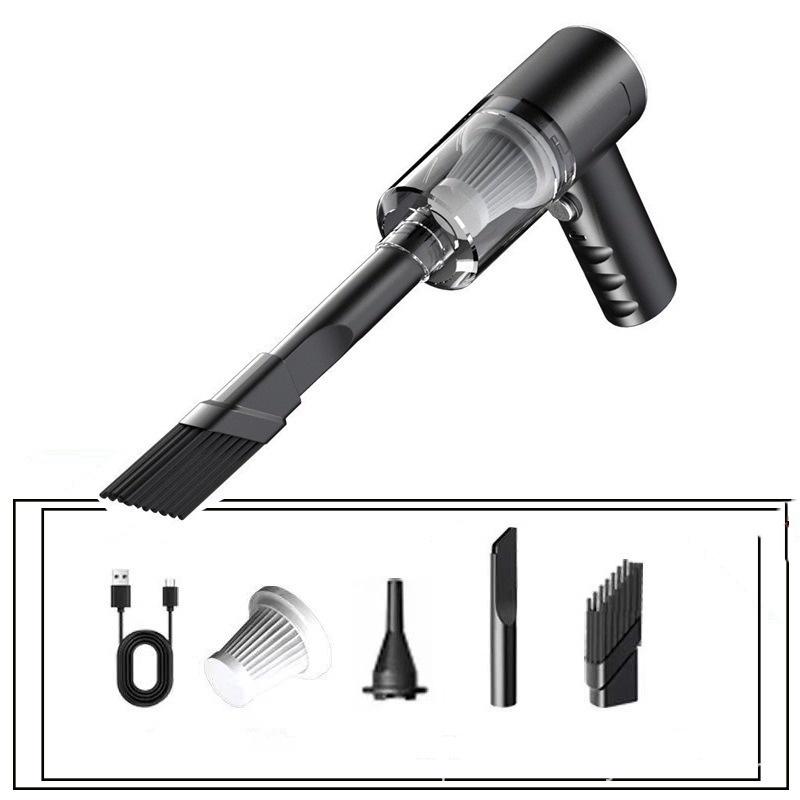 

800PA/1200PA автомобильный пылесос для дома и автомобиля двойного назначения для влажной и сухой уборки интегрированный ручной портативный мини беспроводной автомобильный пылесос 900PA чёрный