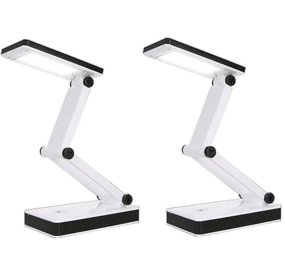 Foldable Desk Lamp Portable Compact Reading Lamp Usb/ Battery Powered Desk Light Touch Switch Control Dimming Eye Care Book Lamp