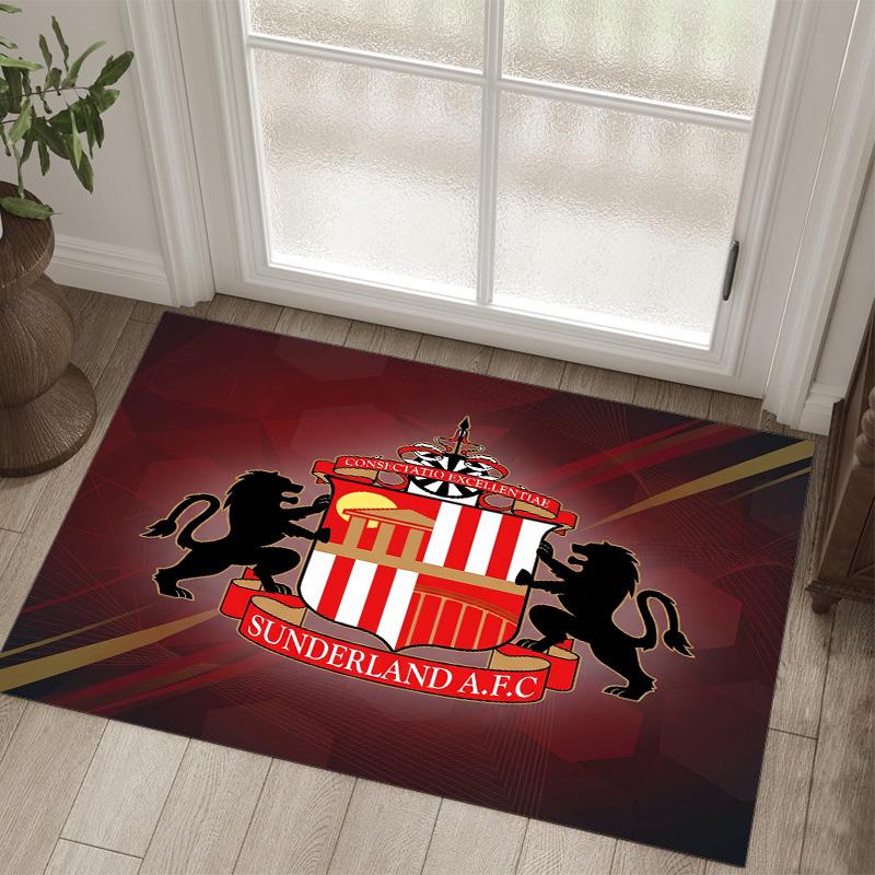 Sunderland Design Křišťálový sametový koberec Útulný ne?Protiskluzová tištěná předložka do ložnice, obývacího pokoje, předsíně