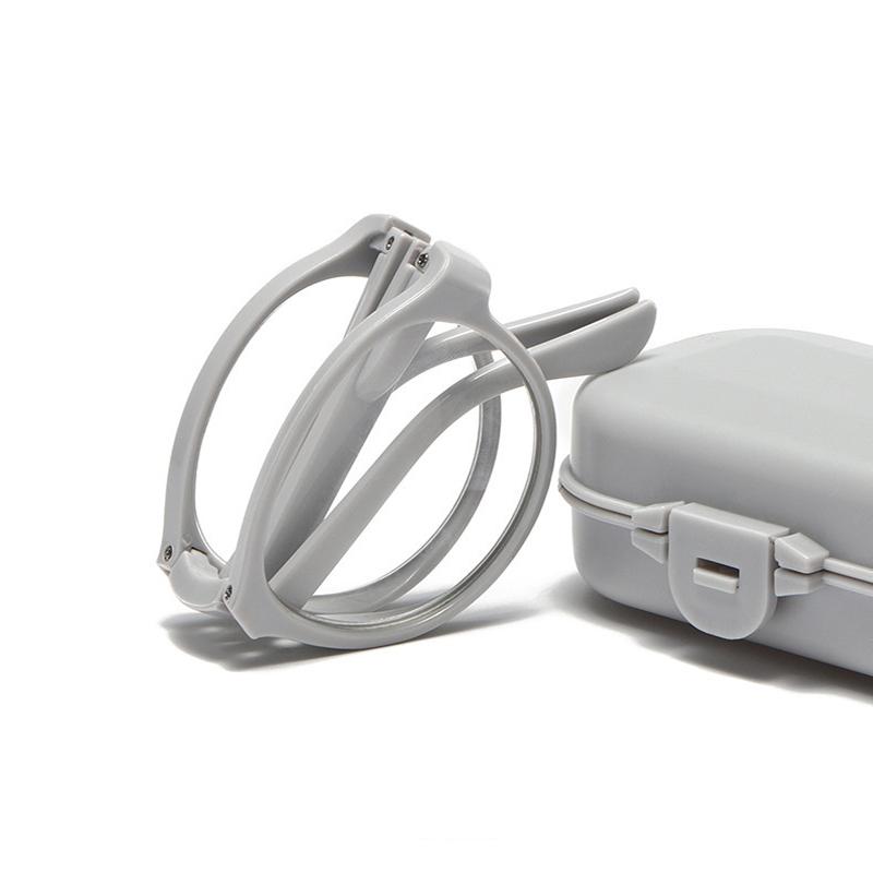 

Folding Reading Glasses With Glasses Case Unisex Portable Lightweight Presbyopic Glasses Diopter +100 To +400 +4.0