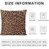 Cheetah Leopard Brown Decorative Throw Pillow Covers 18x18 Inch Farmhouse Cushion Cover Plush Pillow Case for Couch Sofa Bed Outdoor Home Decor