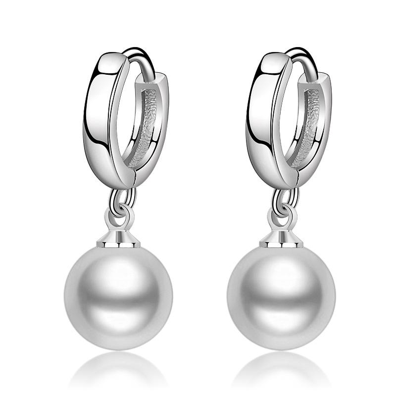 Womens Japanese Korean Style Red Bead Buckle Earrings Fashion Jewelry