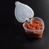 20pcs Transparent Love Shape Seasoning Box with Hinged Lids Pigment Paint Box  Takeout Package