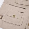 Herren Ärmellose Jacke 100% Baumwolle Weste für Männer Mehrfachtaschen Westen Outdoor Angeln Fotografie Pferdeclip Freizeitkleidung