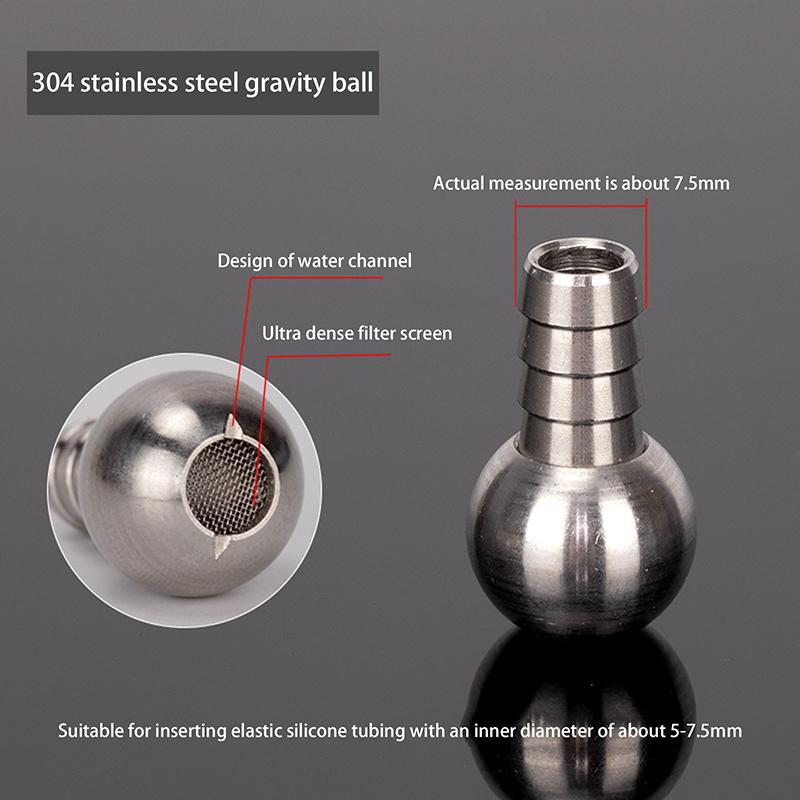 1Pc 24cm Foam Cannon Soft Straw Pipette With Stainless Steel Gravity Ball Filter Colorful Silicone Rubber