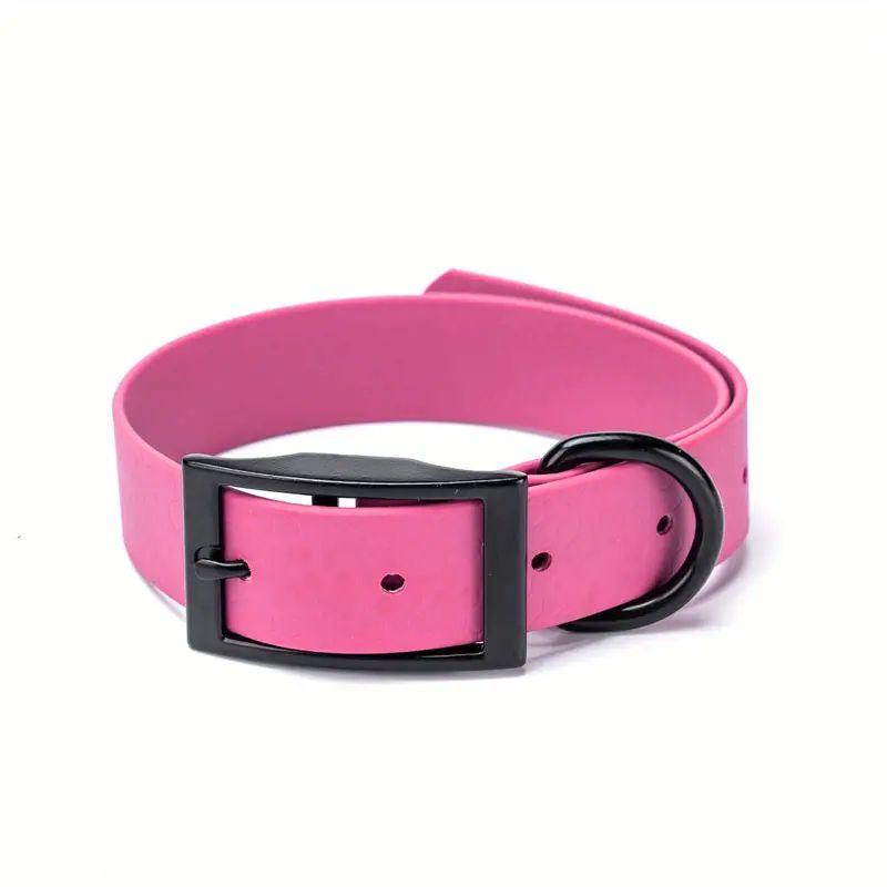 New Fashion Pet Dog Collar High Quality PVC Waterproof Training Collars Dirty Resistant Easy Clean for Small Medium Large Dogs