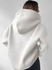 2024 Autumn/Winter Women's Solid Color Hooded Sweatshirt - European & American Style, Long Sleeve, Loose Fit Hoodie