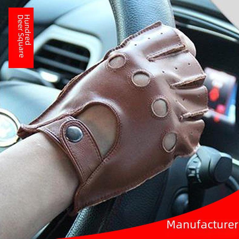 "Maßgeschneiderte Lammfell-Halbfinger-Lederhandschuhe - Vielseitig für Radfahren, Streetdance und Outdoor-Bekleidung."