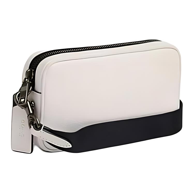 COACH Jayden Cow Leather Shoulder Bag, Crossbody Bag Small Women's Gray Bronze & White CR179-QBCHK