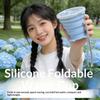 180Ml Portable Silicone Folding Water Cup Heat Resistant Foldable Mug With Lid For Outdoor Travel Drinking