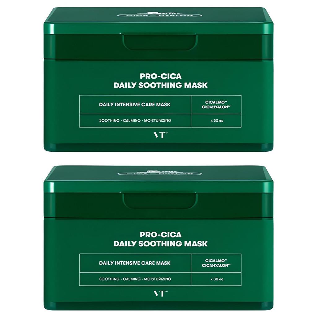 VT COSMETICS Pro CICA Daily Soothing Sheet Mask Calming Hydration Care 30pcs X2
