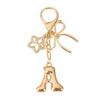 Trendy Butterfly & Love Letter Metal Keychain Pendant
