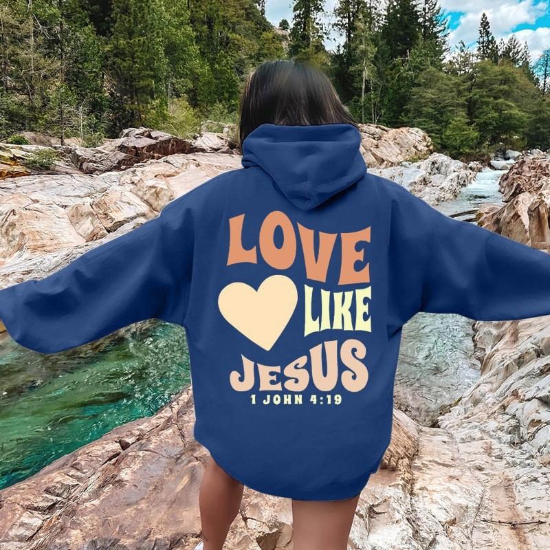 2024 Cross Border E-commerce New European and American Men's and Women's Same Style Shoulder Sleeve Hoodie Printed Loose and Vel