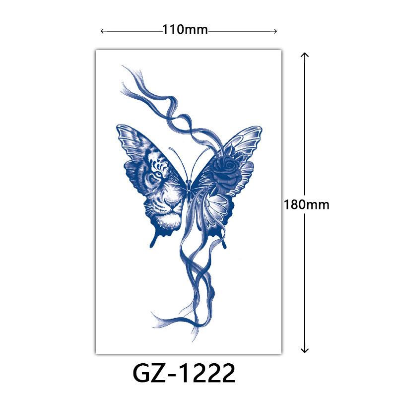 Herbal Tattoo Stickers, Juice Tattoo Stickers, Semi-Permanent English Letter Tattoo Stickers Tattoo