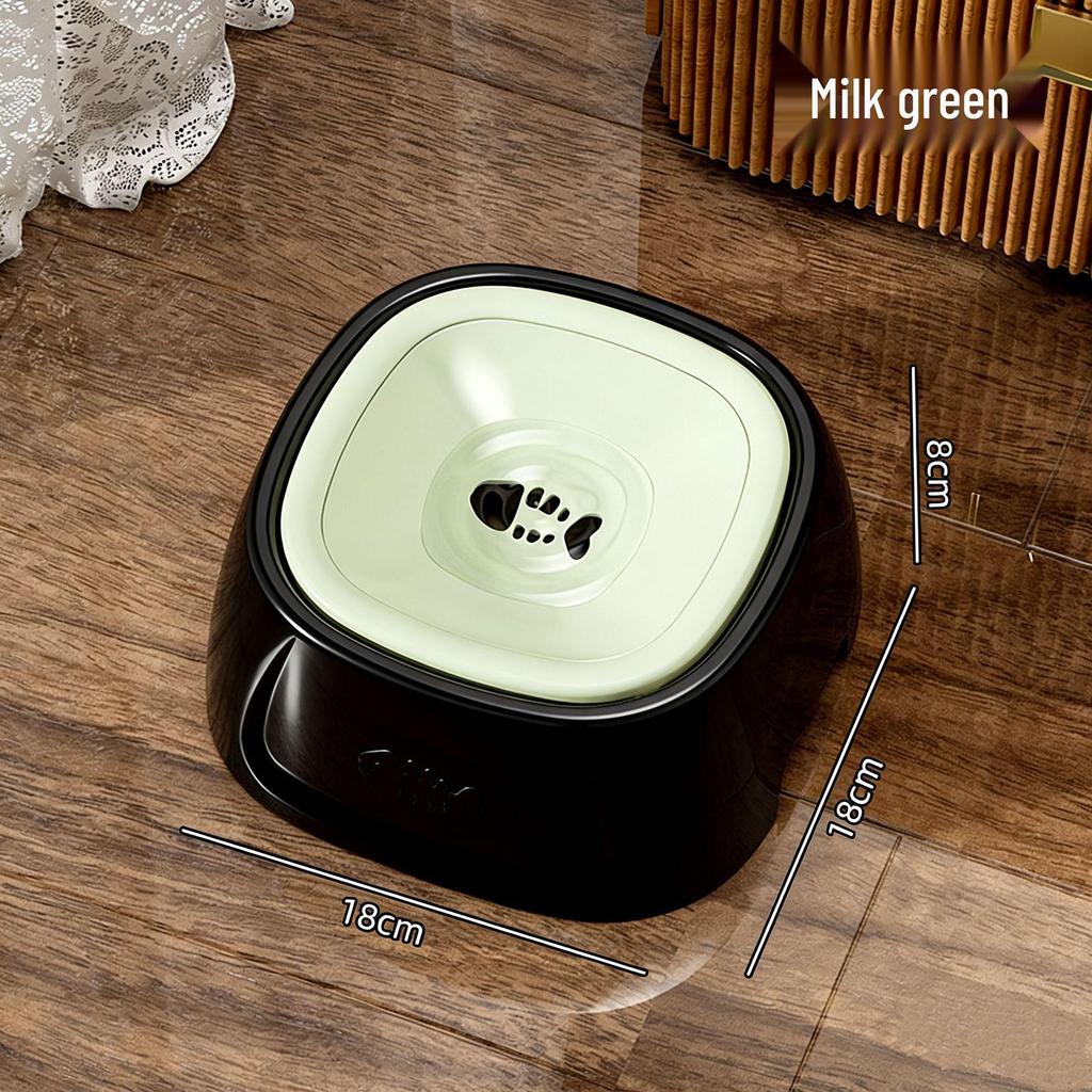 Cartoon Anti-Spill Water Bowl for Cats and Small Dogs - Large Capacity, No Plug Design
