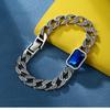 Bluestone Tang Grass Pattern Couple Bracelet for Men and Women, Korean Style Fashion Personality 2026
