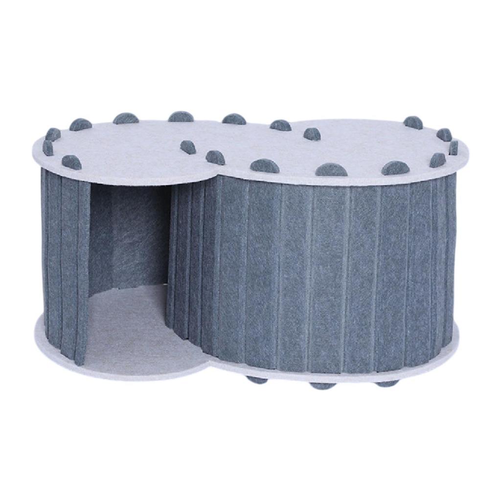 Cat Tunnel Bed Playground Scratch Resistant Removable Cover Universal Easy to Clean All Season Hideaway Nest 2 Hole Cat Cave