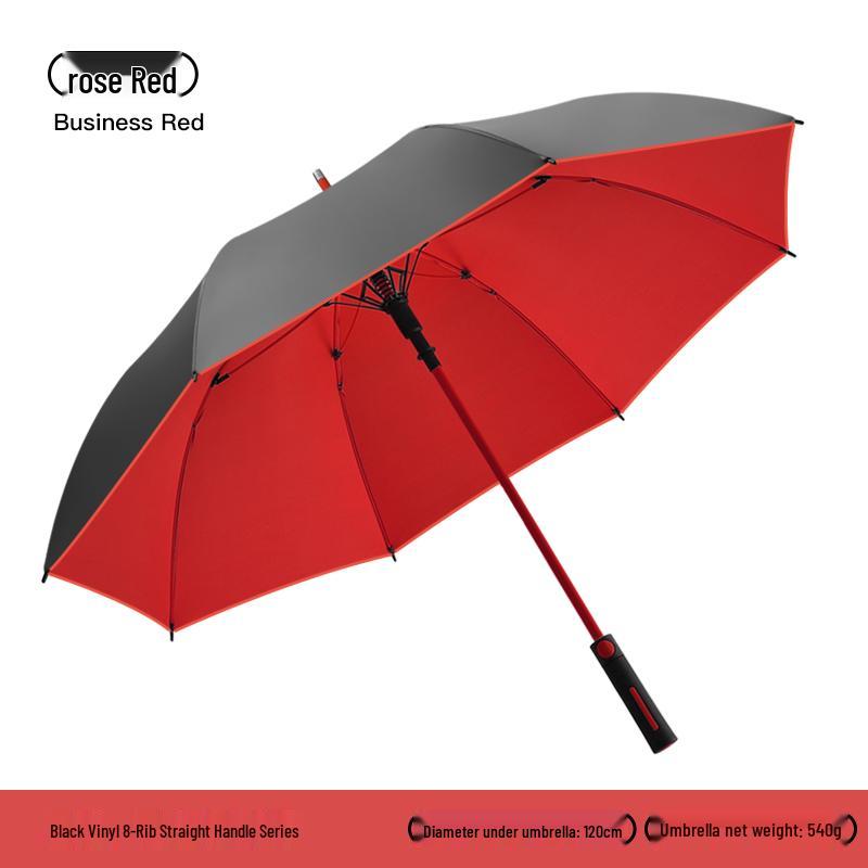 Extra Large Reinforced Windproof Double Automatic Umbrella for Men, Women, and Cars - Waterproof, Long Handle, Extra Thick, and Ideal for Rainstorms.