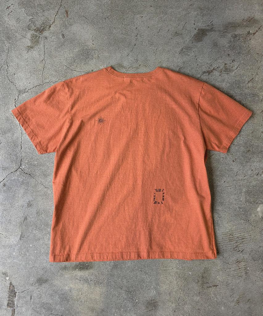 SLOWACID Washed Stamp Short Sleeve T-Shirt [Orange]