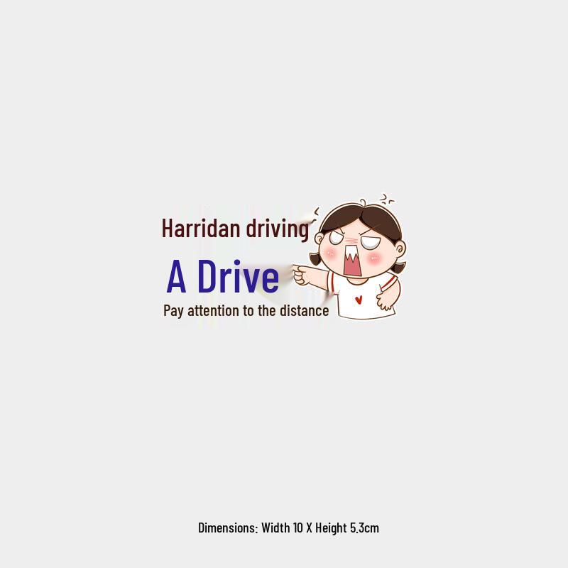 Funny Shrew Driving: Watch Your Distance! Rear Windshield Waterproof Sticker