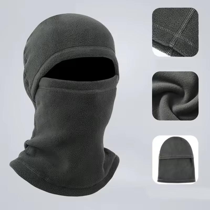 Balaclava din lână de corali polar de iarnă Mască de față pentru bărbați Berici pentru încălzirea gâtului Acoperire termică pentru cap Tactică militară sport eșarfă șepci de schi