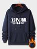 Men's hooded sweatshirt with TOP DAD pattern, printed fleece sweatshirt for autumn and winter.