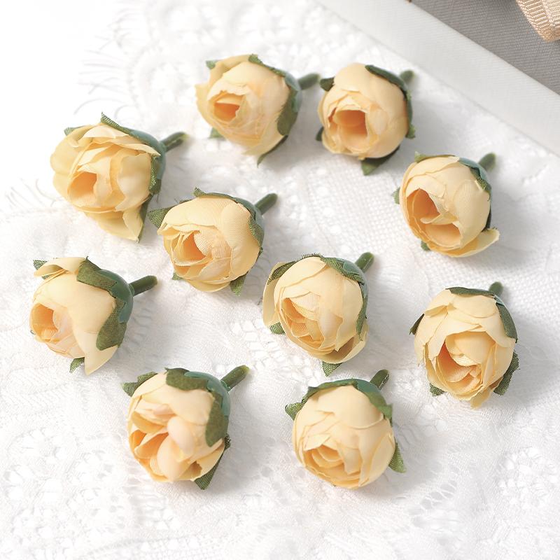 10/20Pcs Rose Artificial Flowers 3CM Silk Fake Flowers for Home Decor Wedding Decoration Garden Outdoor Craft Wreath Accessories
