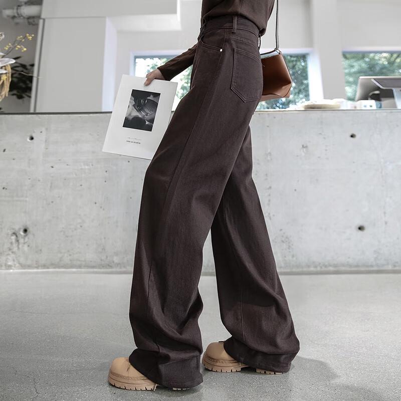 Women's Washed High-Waist Wide-Leg Denim Jeans